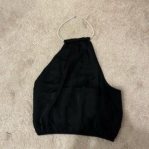 Cami NYC Barb Pearl & Silk Halter Top